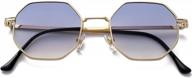 солнцезащитные очки retro octagon metal для мужчин и женщин - vintage polygon shades от poraday логотип