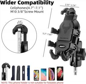 img 3 attached to ROCKBROS M10 Screw Mount Motorcycle Mirror Phone Holder With Vibration Dampener - Compatible With 4.7''-7.1'' IPhones, Perfect For Bike Motorcycle Riders