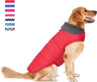 🎅 christmas dog winter coat: waterproof, windproof, and warm pet sweater for small to extra large dogs - red, size l логотип