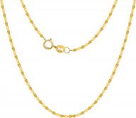 lancharmed твердое ожерелье из 18-каратного золота для женщин 1,2 мм изящное тонкое ожерелье-цепочка для губ с пружинной кольцевой застежкой au750 stamped логотип