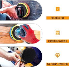 img 2 attached to GOH DODD 38 Piece Car Foam Drill Polishing Pad Kit for Effective Buffing and Cleaning: Sponge Pads, Wool Pads, Headlight Restoration & More!