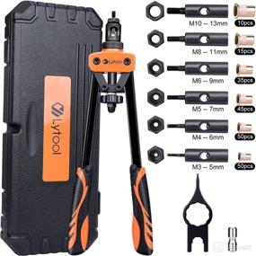 img 4 attached to 🔧 205Pcs Rivet Nut Tool Kit by Lytool – Heavy Duty Threaded Rivet Tool with Metric Mandrels M6 M8 M10 M3 M4 M5, Includes Durable Carrying Case