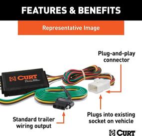 img 3 attached to 🔌 Custom 4-Pin Trailer Wiring Harness for Honda Odyssey (CURT 56382), Vehicle-Side, Black