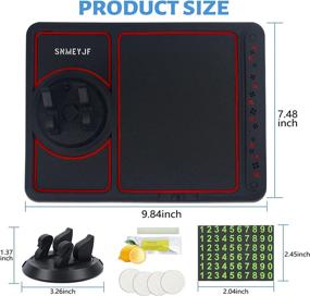 img 3 attached to 📱 Enhanced 4-in-1 Car Phone Pad, Non-Slip Mobile Phone Mat, Universal 360° Rotating Anti-Slip Car Phone Holder, Aromatherapy Mobile Phone Holder, Glow Phone Pad (2022 New Red, Matte Finish)