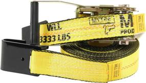 img 3 attached to 🚚 Mytee Products 10-Pack Flat Hook Ratchet Tie-Down Straps – 2" x 30' Yellow Ratchet Straps for Flatbeds, Trucks, and Trailers – 10,000 lbs Breaking Strength