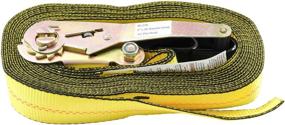 img 1 attached to 🚚 Mytee Products 10-Pack Flat Hook Ratchet Tie-Down Straps – 2" x 30' Yellow Ratchet Straps for Flatbeds, Trucks, and Trailers – 10,000 lbs Breaking Strength