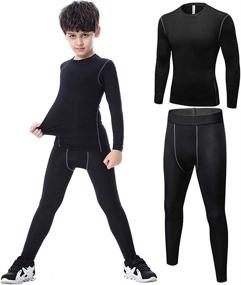 img 4 attached to TERODACO Compression Shirts Thermal Underwear Boys' Clothing ~ Underwear