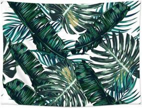 img 2 attached to Tropical Palm Leaves Tapestry - Large Green Leaves Wall Decor For Bedroom, Living Room, Dorm, And Beach Throw - Ruibo RB-TPL-1 - Measures 79" X 59