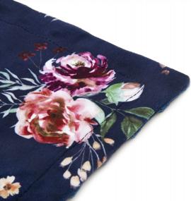 img 1 attached to Детское одеяло BORITAR для девочек, супермягкое двухслойное минки, подложка в горошек, темно-синий цветочный принт, 30x40 дюймов (75x100 см)