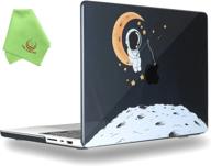 совместимый с ueswill жесткий чехол-чехол для macbook pro 16 2021-2022 a2485-m1 pro/m1 max и touch id + ткань из микрофибры, astronaut b логотип