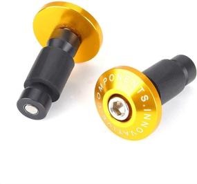 img 2 attached to 🏍️ Goldfire Motorcycle Handlebar Grips Cap Anti Vibration Silder Plug for Yamaha Kawasaki Dirt Bike - 7/8'' Handle Bar End Weights (Gold)