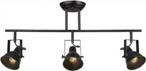 img 4 attached to LALUZ 28In Modern Ceiling Spotlight Track Lighting Fixture, 3 Heads A03159 - Black