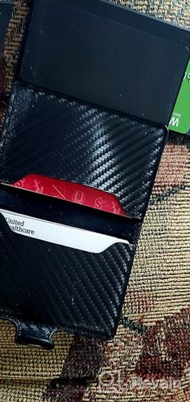 img 1 attached to 📇 Streamlined Leather Credit Card Sleeve with Aluminum Ejector review by Mark Holloway