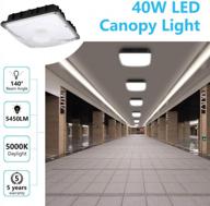 cinoton 40w led canopy light: high-performance garage and shop lighting solution with 5600 lumens and waterproof design logo