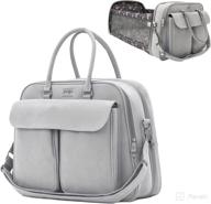 👜 gladly family pod diaper bag changing station & travel cot - vegan leather, whisper grey: the ultimate all-in-one solution logo