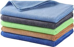 img 4 attached to Microfiber Towels Cars Absorbent Streak Free