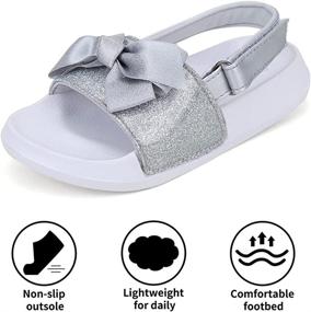 img 2 attached to Toddler Sandals Slippers Non Slip U420AYZT01 Love 8 Boys' Shoes : Sandals