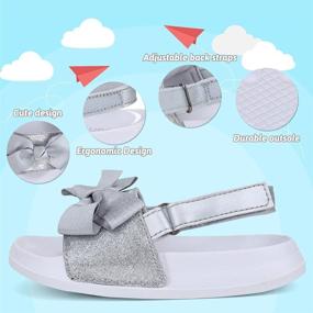 img 1 attached to Toddler Sandals Slippers Non Slip U420AYZT01 Love 8 Boys' Shoes : Sandals