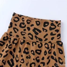 img 1 attached to Leopard Outfits Set for Summer: Cute Girls 2Pcs Short Sleeve T-Shirt + Shorts Clothes