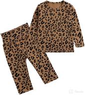 leopard outfits set for summer: cute girls 2pcs short sleeve t-shirt + shorts clothes logo