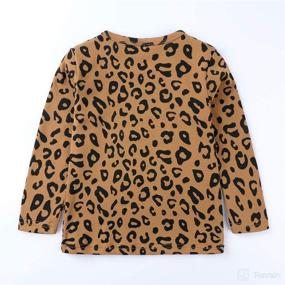 img 3 attached to Leopard Outfits Set for Summer: Cute Girls 2Pcs Short Sleeve T-Shirt + Shorts Clothes