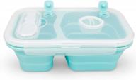 cartints collapsible silicone lunch box with 2 compartments and lids - ideal for camping, microwave and freezer safe silicone lunch containers and bowls logo
