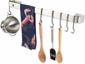 img 4 attached to Enclume Premier 24-Inch Utensil Bar Wall Pot Rack, Stainless Steel