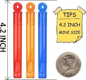 img 3 attached to 🎉 32-Piece Mini Bubble Wands Assortment - 8 Colors - Party Favors for Kids, Christmas, Thanksgiving, New Year, Birthday, Wedding, Bath Time, Summer Outdoor Gifts - Girls Boys Toys