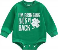 oversized fall clothes: crewneck sweatshirt romper and rainbow pullover sweater shirts for newborn baby girls and boys logo
