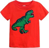 🦖 boys' clothing - dinosaur sequin t-shirt by mary cotton - tops, tees & shirts logo