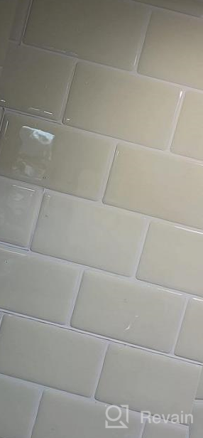 img 1 attached to Peel And Stick Kitchen Backsplash Tile - Longking 10-Sheet, 12X12 Inches Bright White Subway Tile With Grey Grout review by Michael Hemmig