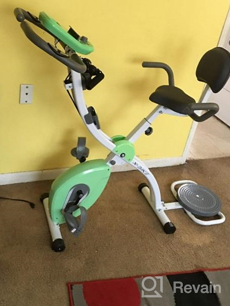 img 1 attached to 🚴 Murtisol Folding Exercise Bike: Compact & Foldable, Magnetic Resistance Control, Twister Plate, Arm Resistance Bands, Extra Large & Adjustable Seat, Heart Monitor - Perfect Home Exercise Bike in Three Colors review by John Wells