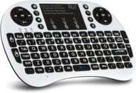 🔍 enhanced rii i8+ mini bluetooth keyboard with backlit touchpad ＆ qwerty keyboard – portable wireless keyboard for smartphones, laptops, pcs, tablets, windows, mac, tv, xbox, ps3, raspberry pi – white логотип