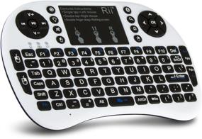 img 4 attached to 🔍 Enhanced Rii i8+ Mini Bluetooth Keyboard with Backlit Touchpad ＆ QWERTY Keyboard – Portable Wireless Keyboard for Smartphones, Laptops, PCs, Tablets, Windows, Mac, TV, Xbox, PS3, Raspberry Pi – White