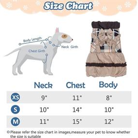 img 3 attached to 🐶 SCENEREAL Dog Winter Dress: Waterproof Cold Weather Coat with Warm Pet Fleece Lining - Classic Plaid Dog Jacket for Small-Medium Dogs Girls, Cream M