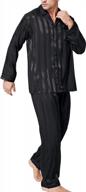 👔 black satin pajamas: comfortable loungewear for men's sleepwear logo