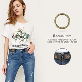 img 2 attached to 👗 Invisible WHIPPY Women's Accessories: Buckle Stretch Elastic Belts