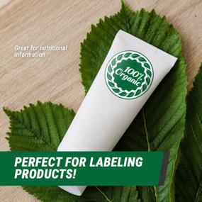 img 2 attached to 300 Organic Green Leaf Labels - 100% Organic Stickers 2" Round Circle Dot For Deli Food Packaging [1 Roll=300 Labels]