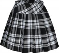 classic style: women's plaid pleated skirt with elastic waistband - perfect for school uniform логотип