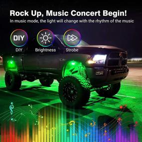 img 2 attached to MICTUNING Q1 RGB LED Rock Lights 4 Pods Multicolor Underglow Neon Light Waterproof App Control Remote Control Music Mode Underbody Lighting Kit