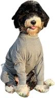 grey extra large xl dog pajamas - blondie & freckles, soft cotton pjs for big pups, lightweight removable pullover pet jumpsuits, post surgery shirt, shedding & licking reducing clothing логотип