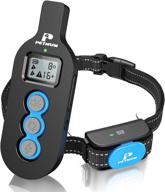 petmum rechargeable ipx7 waterproof dog training collar: beep, vibration, 🐶 shock, 1600ft remote range - perfect for small, medium, and large dogs logo