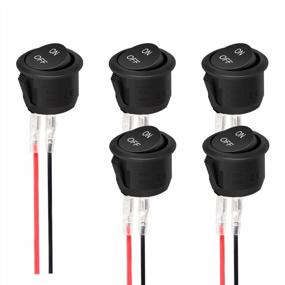 img 4 attached to Pack Of 5 Rocker Switches ON/Off Latching Round Toggle Switches SPST 2Pin With Locked 4.8Mm Terminal Wires, Ideal For Automotive, Boats, And More - 6A/250V 10A/125V AC, KCD1-5-101-ON/OFF-X-5P