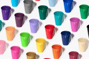 img 3 attached to 50 Count Light Blue 12 Oz Plastic Cups - Perfect Disposable Party Tumblers For All Occasions!