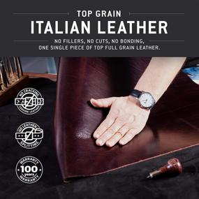 img 2 attached to Lebrutt Genuine Leather Italian Casual