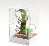 🦎 repti zoo 12x12x18 inch two-way acrylic reptile & insect enclosure - detachable breeding box for reptiles - habitat terrariums cage logo