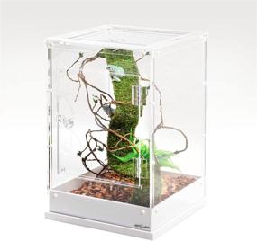 img 4 attached to 🦎 REPTI ZOO 12x12x18 Inch Two-Way Acrylic Reptile & Insect Enclosure - Detachable Breeding Box for Reptiles - Habitat Terrariums Cage
