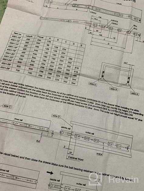 img 1 attached to Set Of 5 Pairs 22-Inch Full Extension Ball Bearing Side Mount Drawer Slides For Hardware, Available In Various Lengths Of 12'', 14'', 16'', 18'', 20'' And 22'' review by Joel Payne