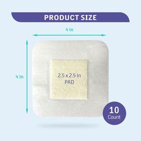 img 3 attached to Highly Absorbent & Convenient Calcium Alginate Wound Dressing With Adhesive Border - 10 Pack