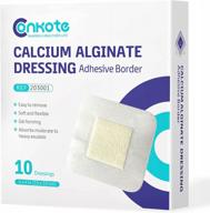 highly absorbent & convenient calcium alginate wound dressing with adhesive border - 10 pack logo